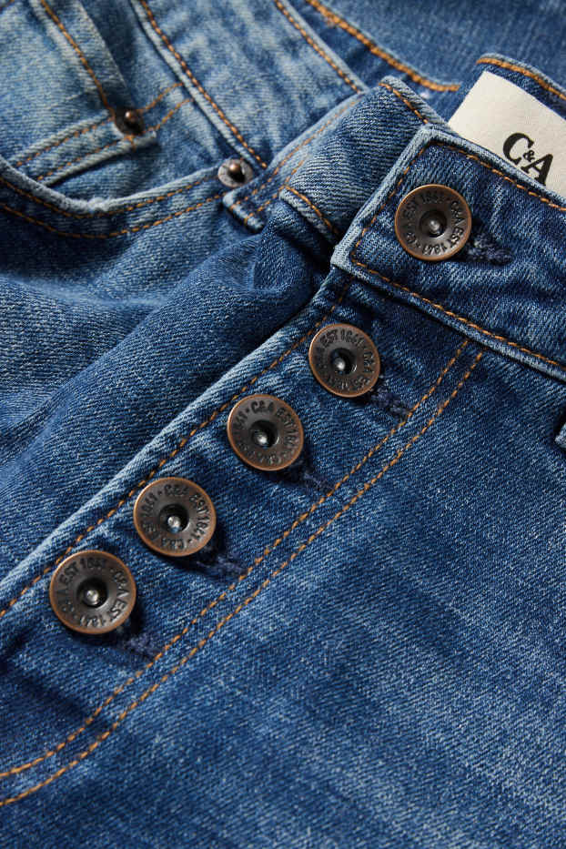 Femei - Boyfriend jeans - talie medie - denim-albastru