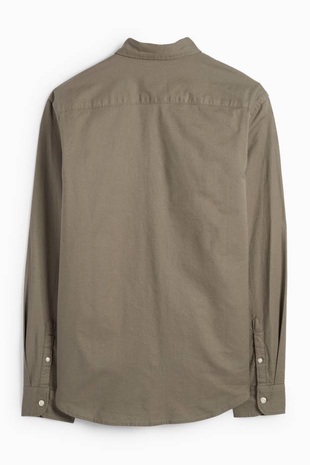 Herren - Hemd - Regular Fit - Button-down - grün