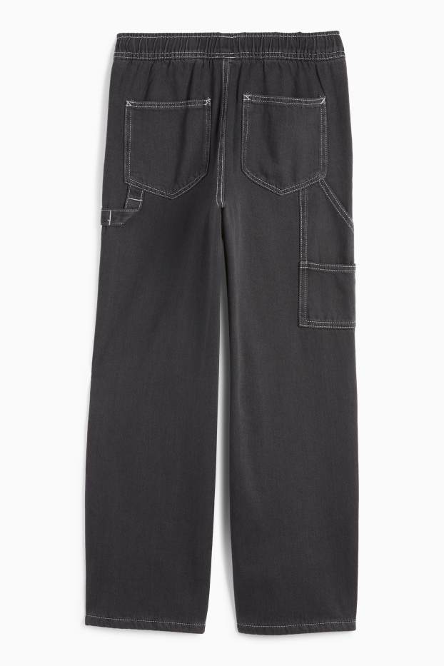 Niños - Loose fit jeans - vaqueros térmicos - negro