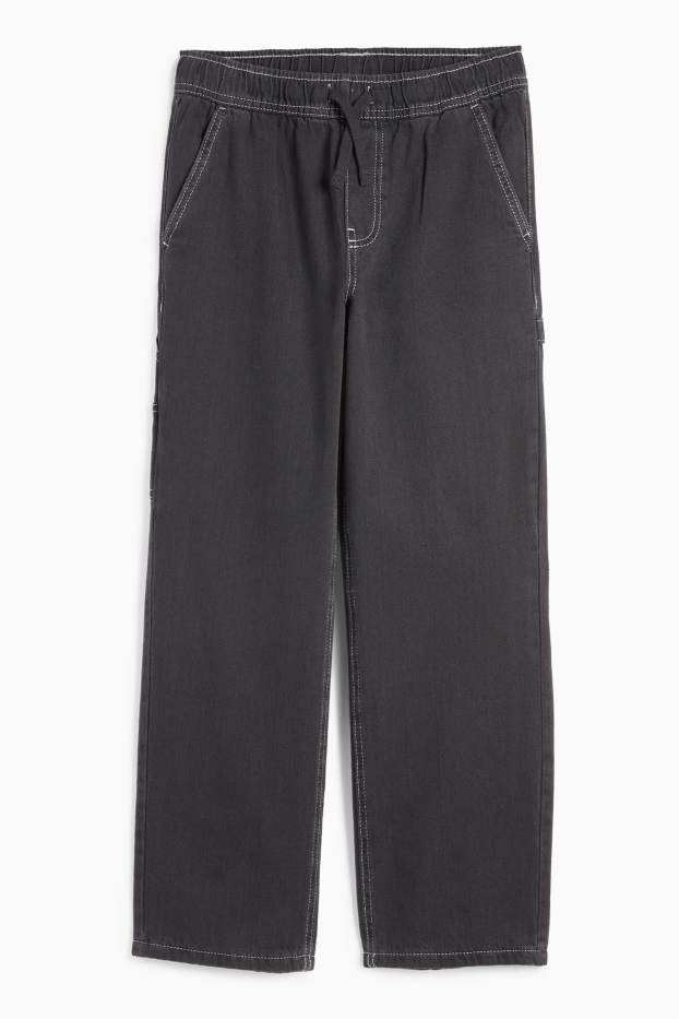 Niños - Loose fit jeans - vaqueros térmicos - negro
