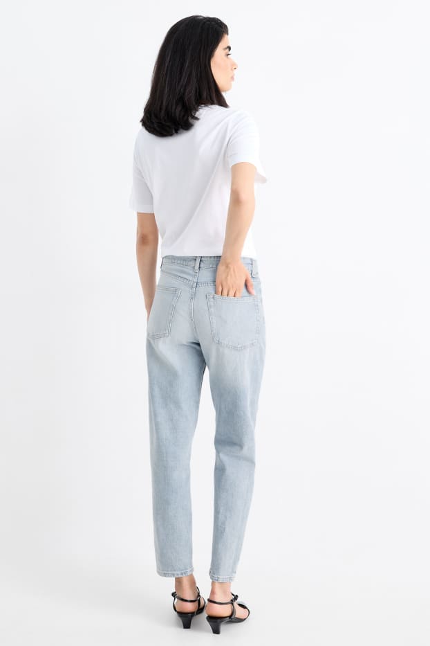 Damen - Mom Jeans - High Waist - LYCRA® - helljeansblau