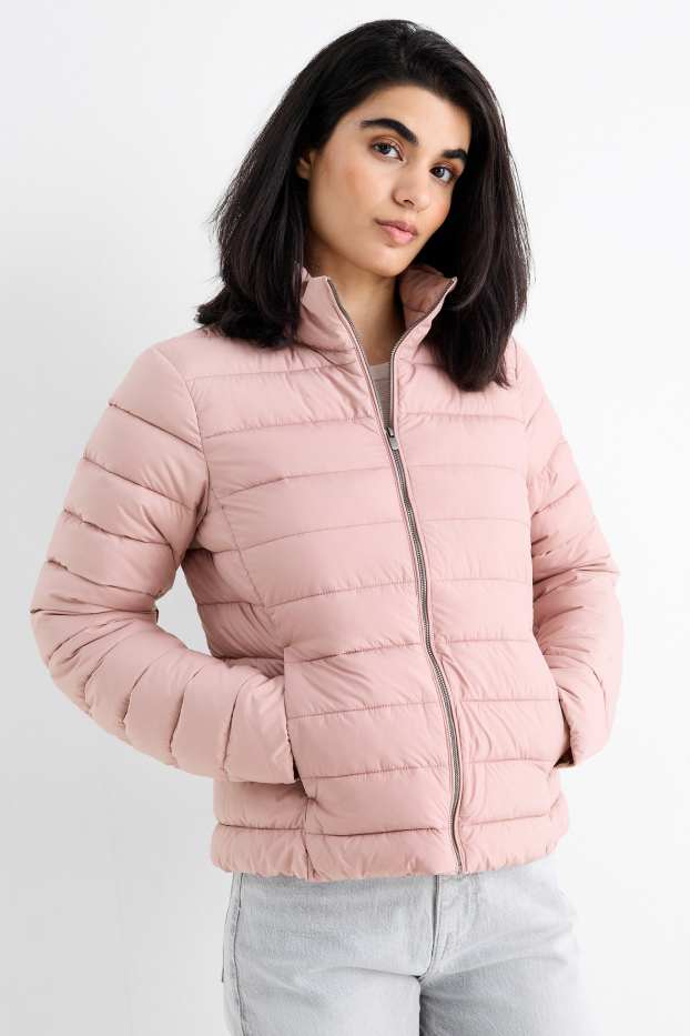 Dames - Jas met stiksels - roze