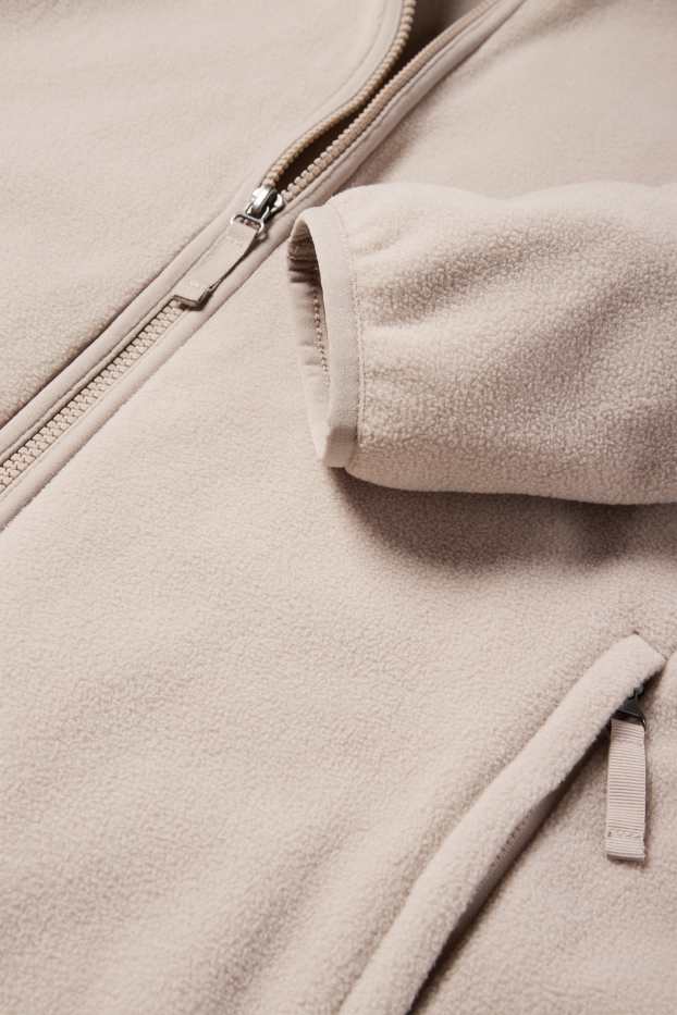 Mujer - Sudadera de polar con cremallera - beis