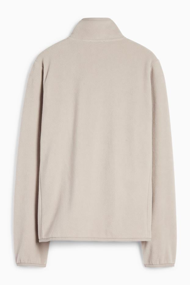 Mujer - Sudadera de polar con cremallera - beis