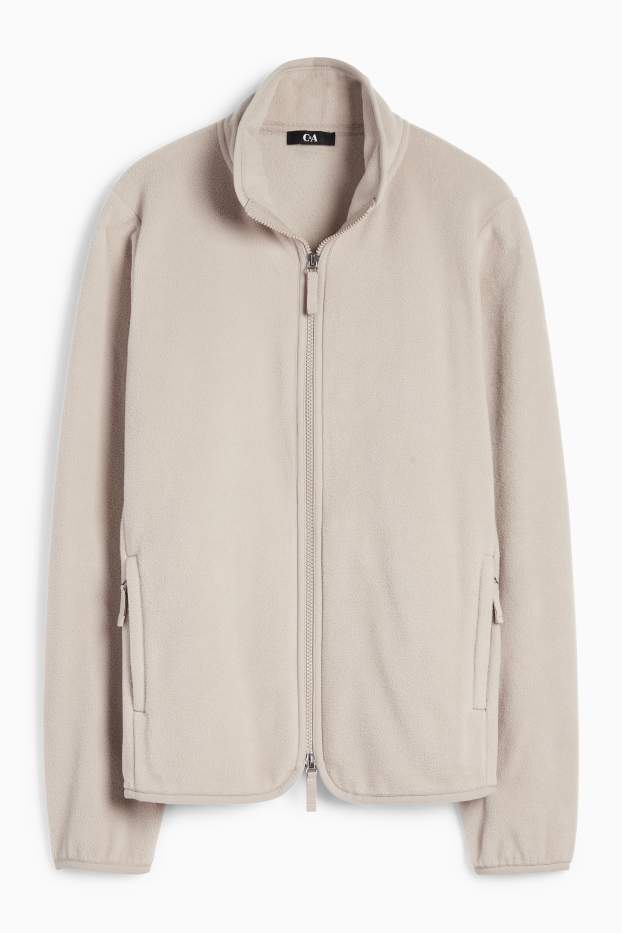 Mujer - Sudadera de polar con cremallera - beis