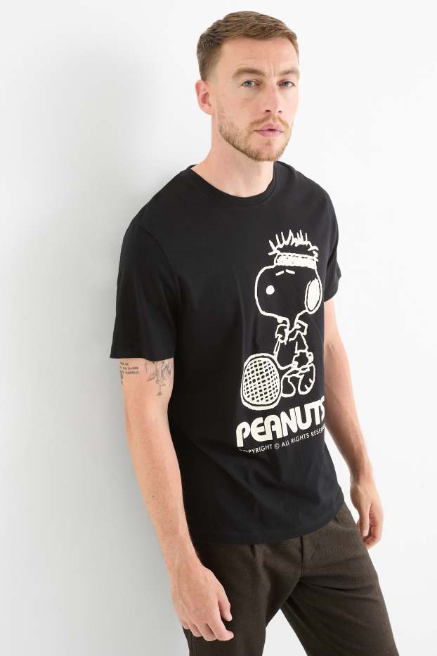Herren - T-Shirt - Regular Fit - Peanuts - schwarz