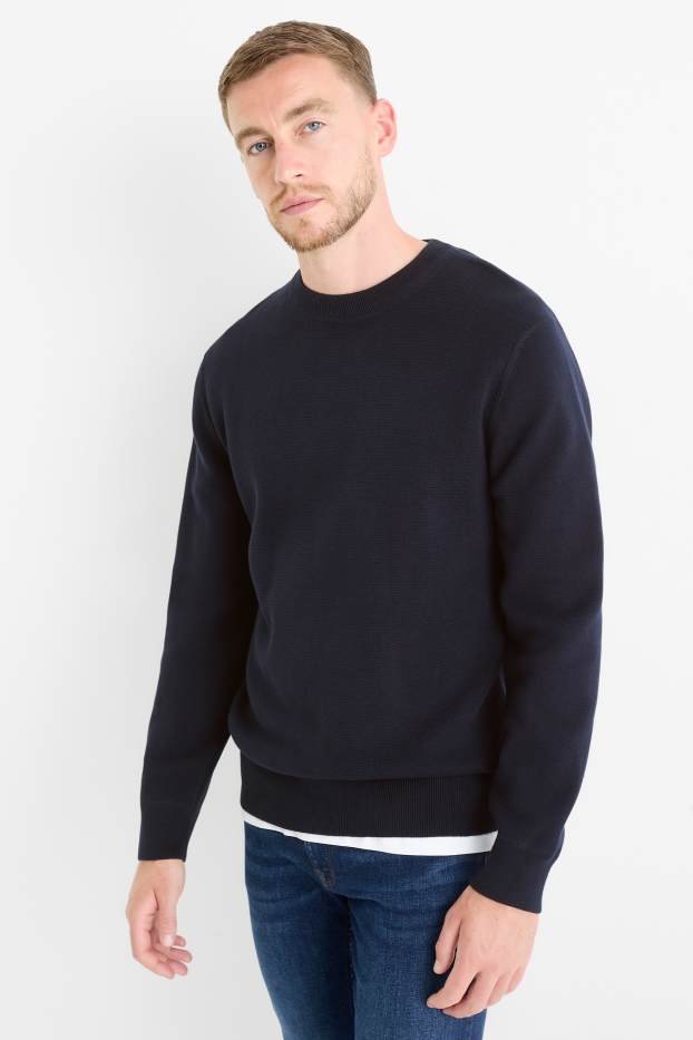 Herren - Pullover - dunkelblau