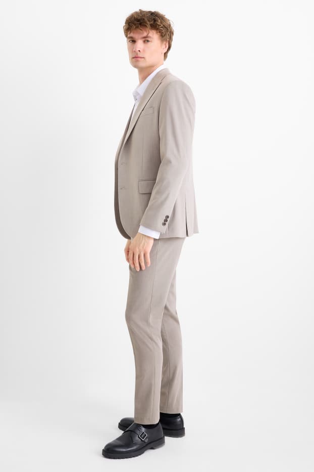 Hombre - Pantalón de vestir - colección modular - slim fit - Flex - gris