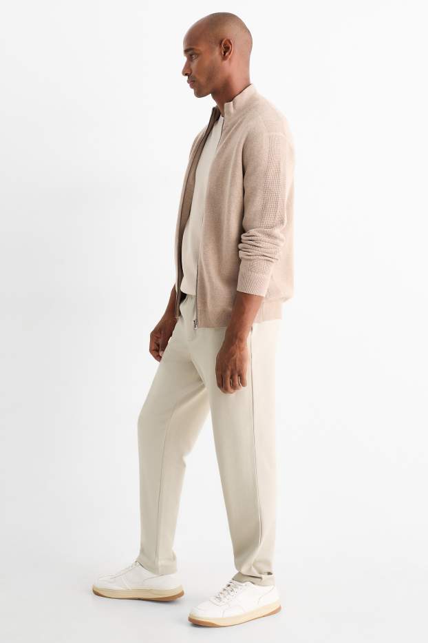 Heren - Joggingbroek - met structuur - beige
