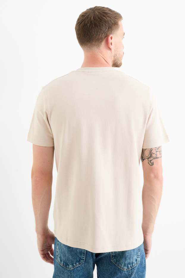 Herren - T-Shirt - Regular Fit - hellbeige