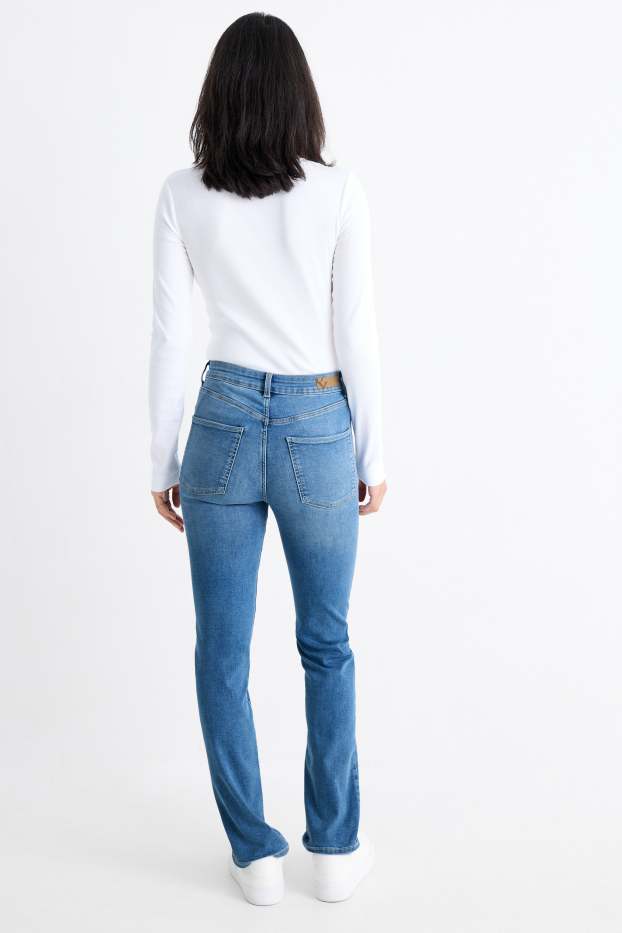 Kobiety - Straight jeans - wysoki stan - LYCRA® - dżins-jasnoniebieski