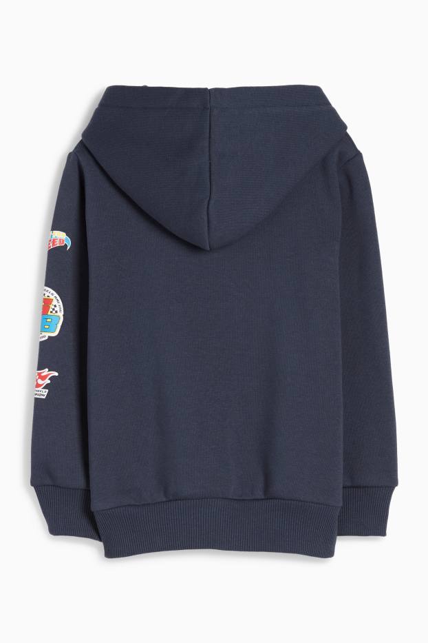 Bambini - Hot Wheels - felpa con cappuccio - blu scuro