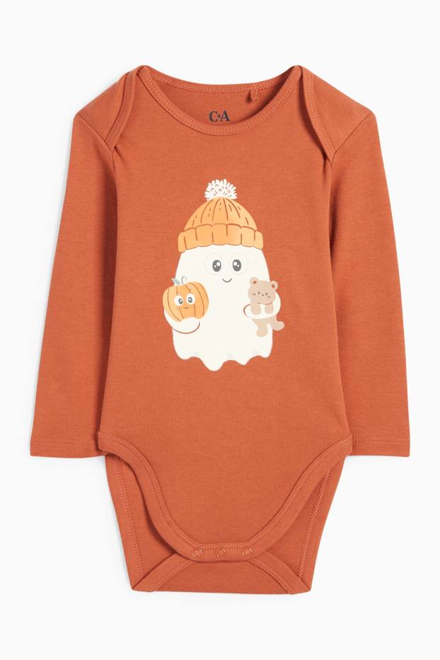 Unisex - Gespenst - Baby-Body - dunkelorange