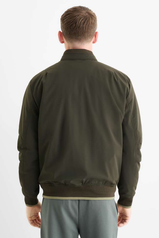 Hombre - Cazadora - con forro - hidrófuga - verde oscuro