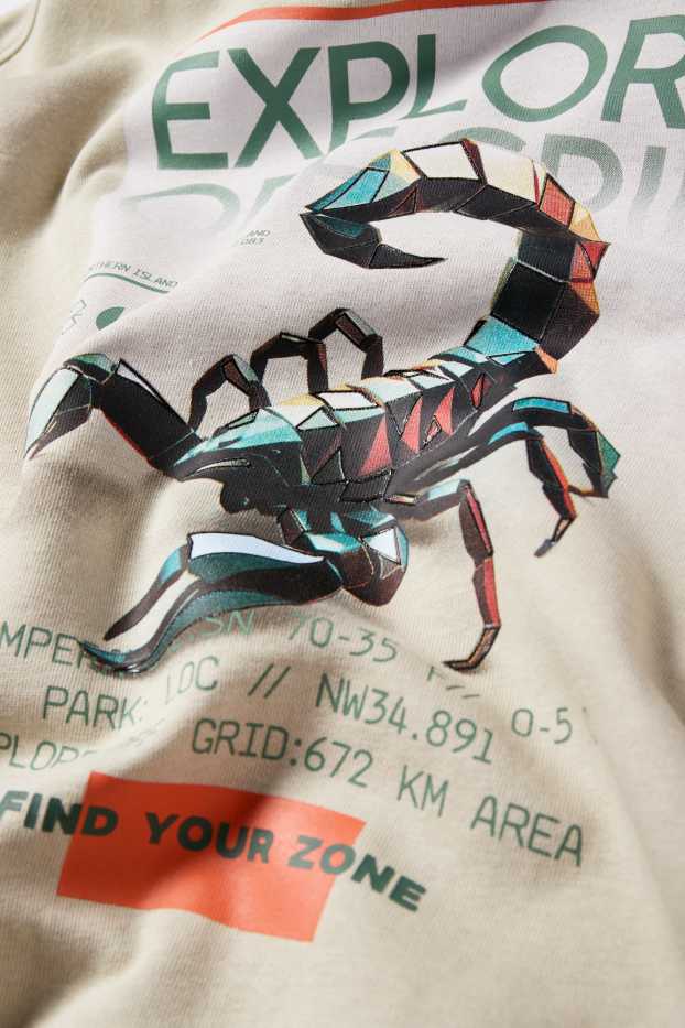 Children Boys - Scorpion - hoodie - creme