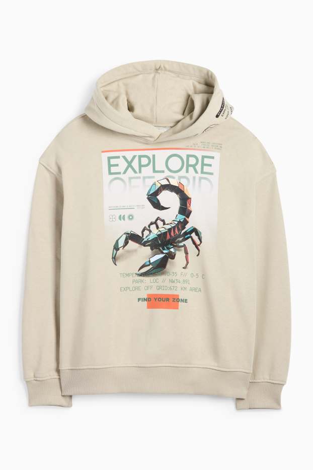 Children Boys - Scorpion - hoodie - creme