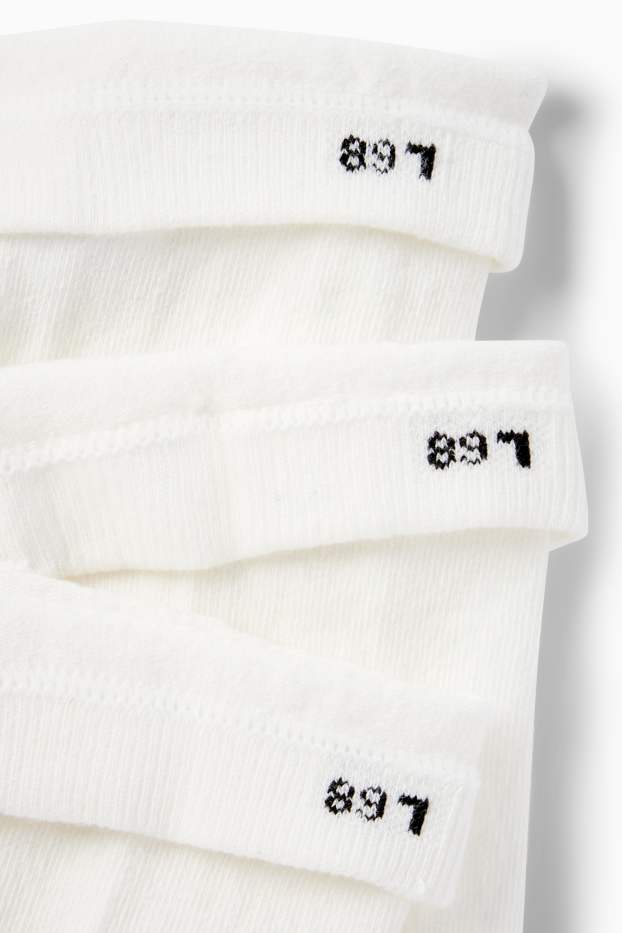 Baby Mädchen - Multipack 3er - Baby-Strumpfhose - strukturiert - weiss