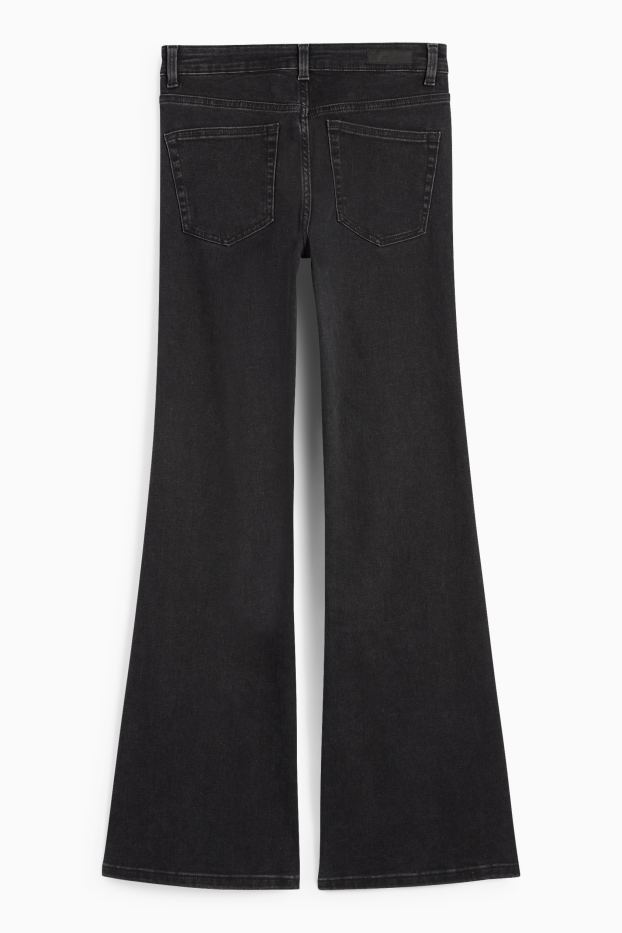 Damen - Flared Jeans - Mid Waist - LYCRA® - dunkeljeansgrau