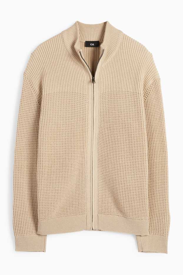 Uomo - Cardigan - tramato - beige