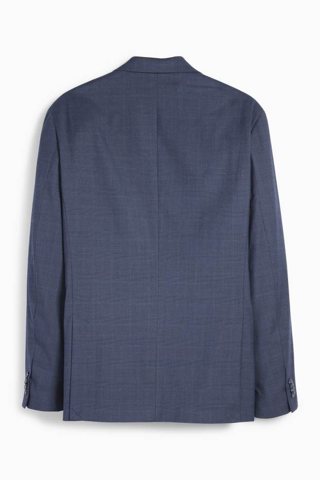 Men - Mix & match tailored jacket - regular fit - Flex - check - dark blue