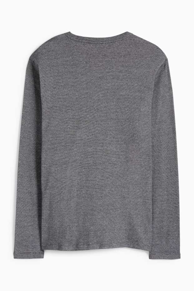 Herren - Langarmshirt - grau