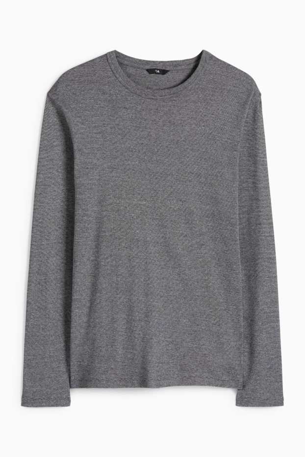 Herren - Langarmshirt - grau