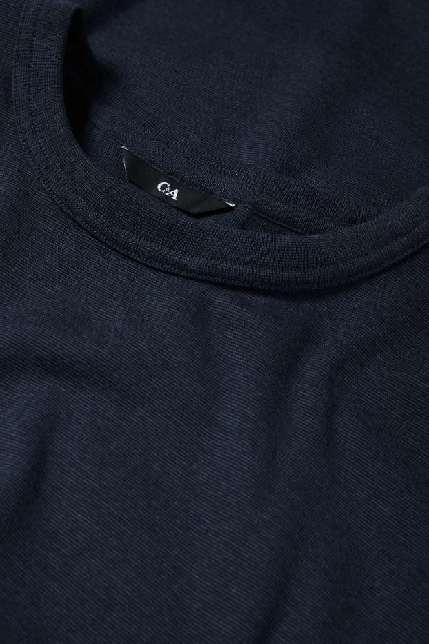 Herren - Langarmshirt - dunkelblau