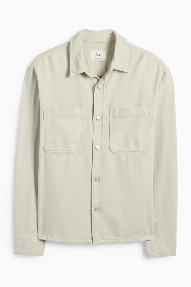 Herren - Jeanshemd - Relaxed Fit - Kent - mintgrün