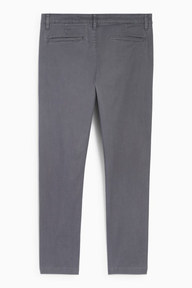 Heren - Chino - slim fit - donkergrijs
