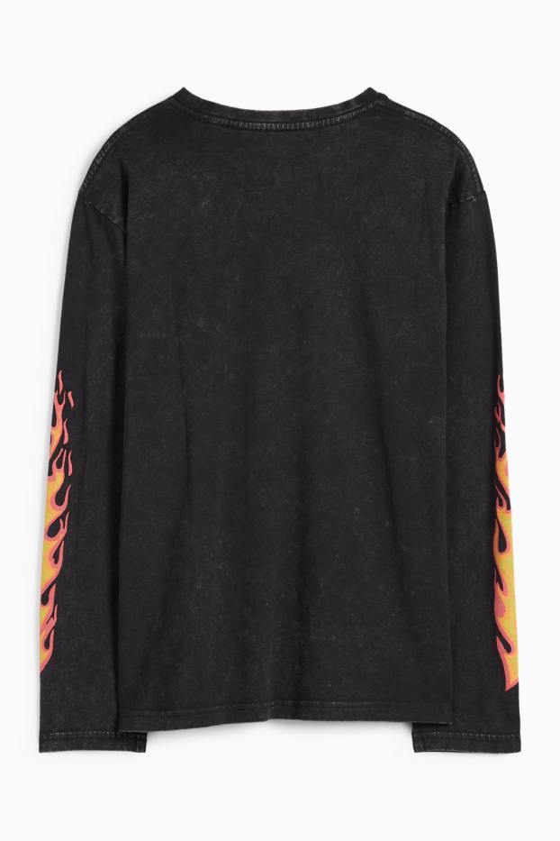 Niños - Llamas - camiseta de manga larga - negro