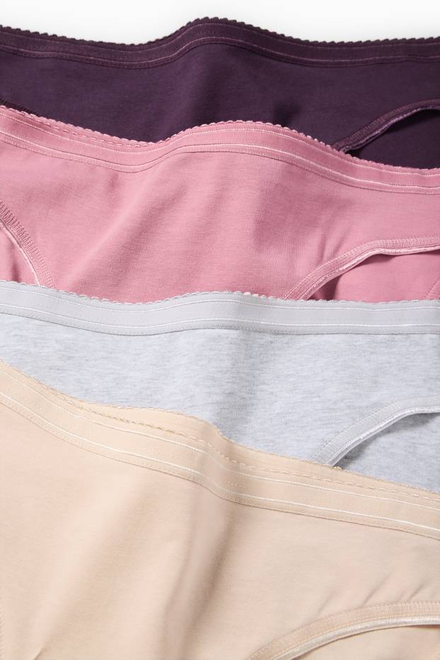 Dames - Set van 4 - slip - donker rose