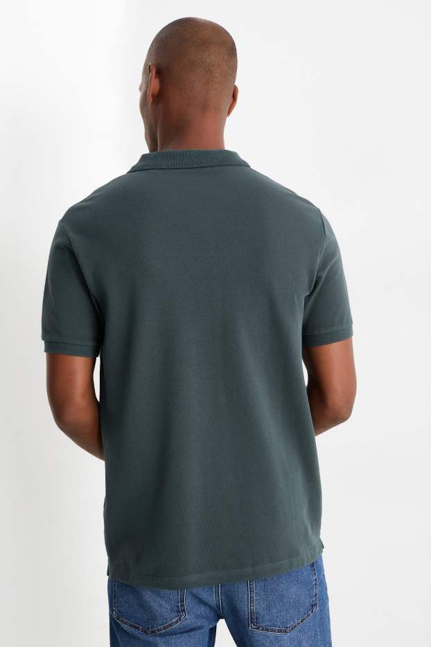 Herren - Poloshirt - Regular Fit - dunkelgrün