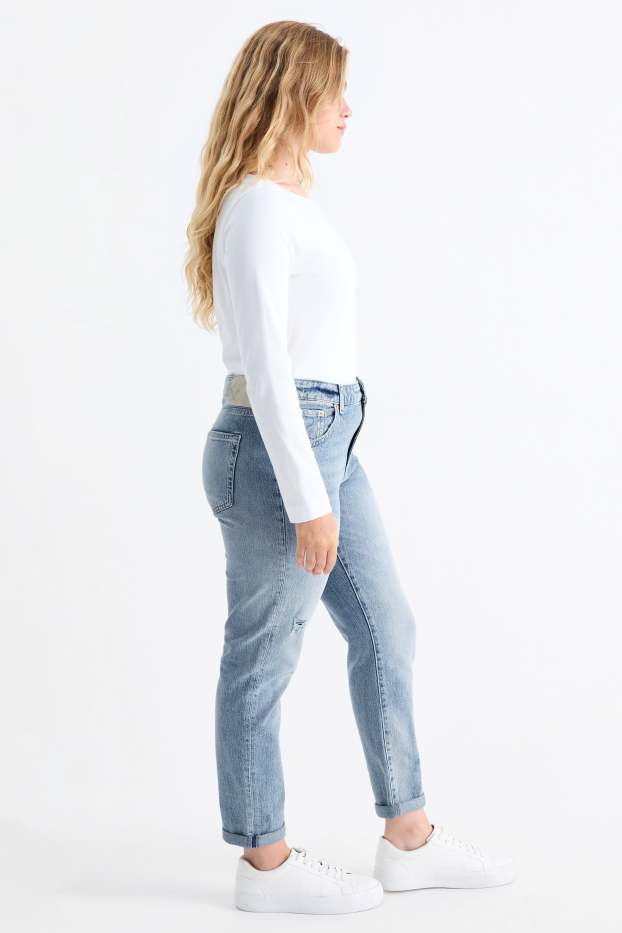 Donna - Boyfriend jeans - vita media - LYCRA® - jeans azzurro