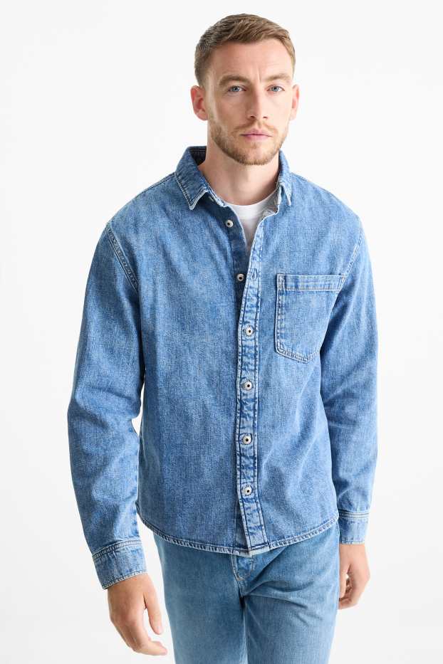 Hombre - Camisa vaquera - relaxed fit - Kent - vaqueros - azul