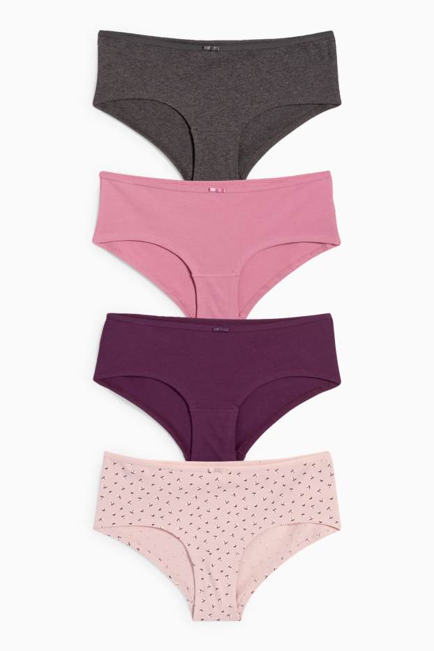 Dames - Set van 4 - hipster - roze