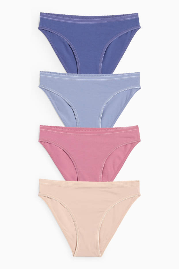 Damen - Multipack 4er - Slip - blau