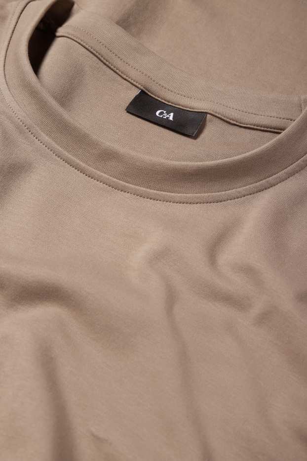 Uomo - T-shirt - relaxed fit - tortora