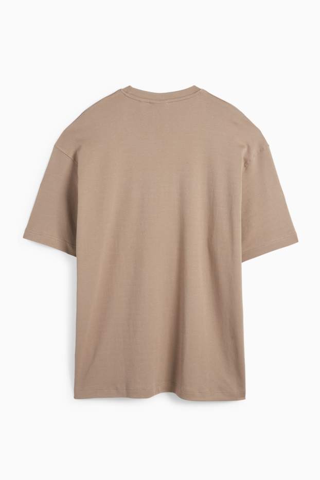 Uomo - T-shirt - relaxed fit - tortora