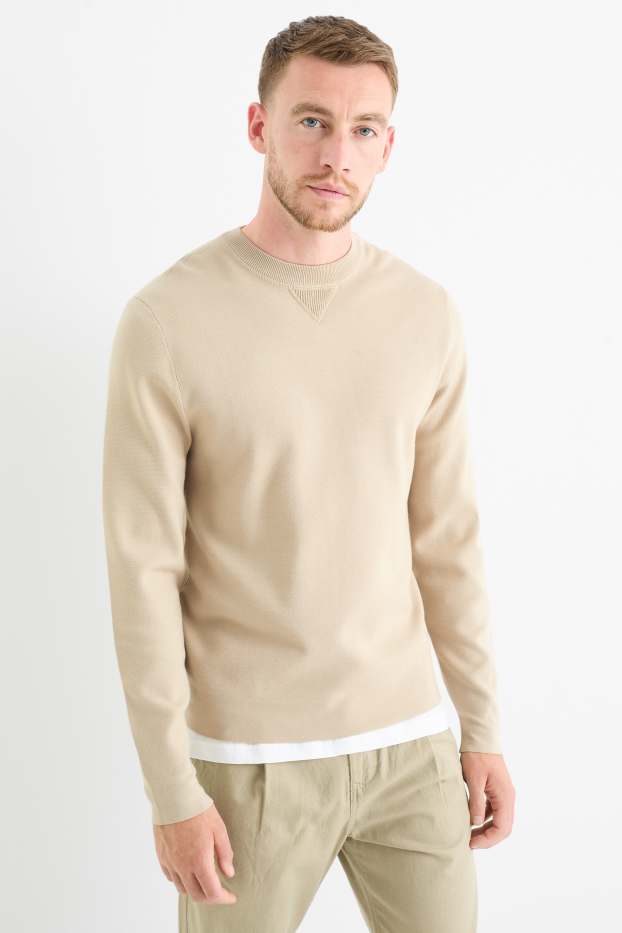 Herren - Pullover - hellbeige
