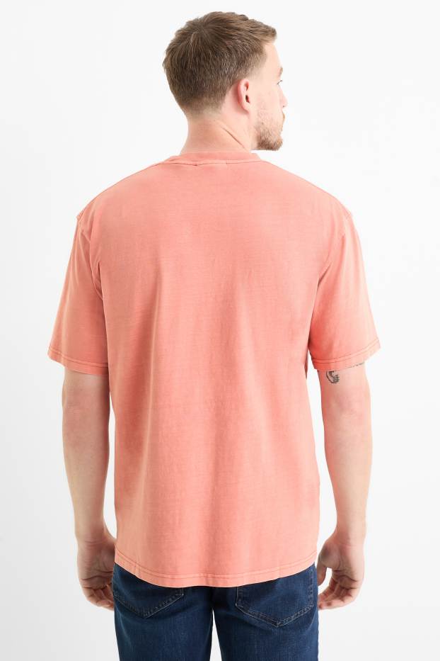 Uomo - T-shirt - relaxed fit - rosa scuro