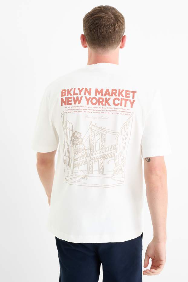 Men - T-shirt - relaxed fit - white