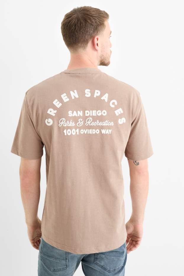 Uomo - T-shirt - relaxed fit - marrone chiaro