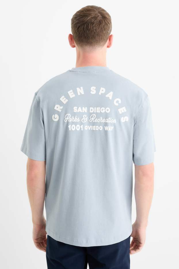 Uomo - T-shirt - relaxed fit - azzurro