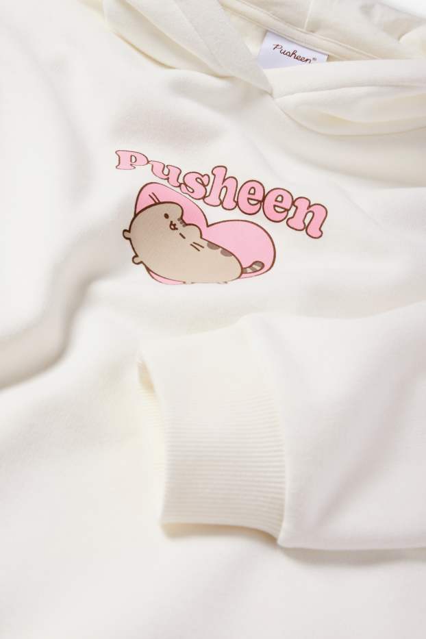 Children Girls - Pusheen - hoodie - white