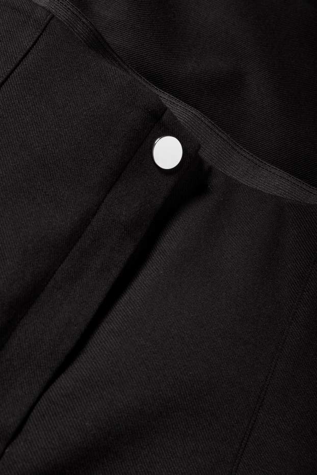 Kobiety - Spodnie materiałowe - wysoki stan - slim fit - czarny