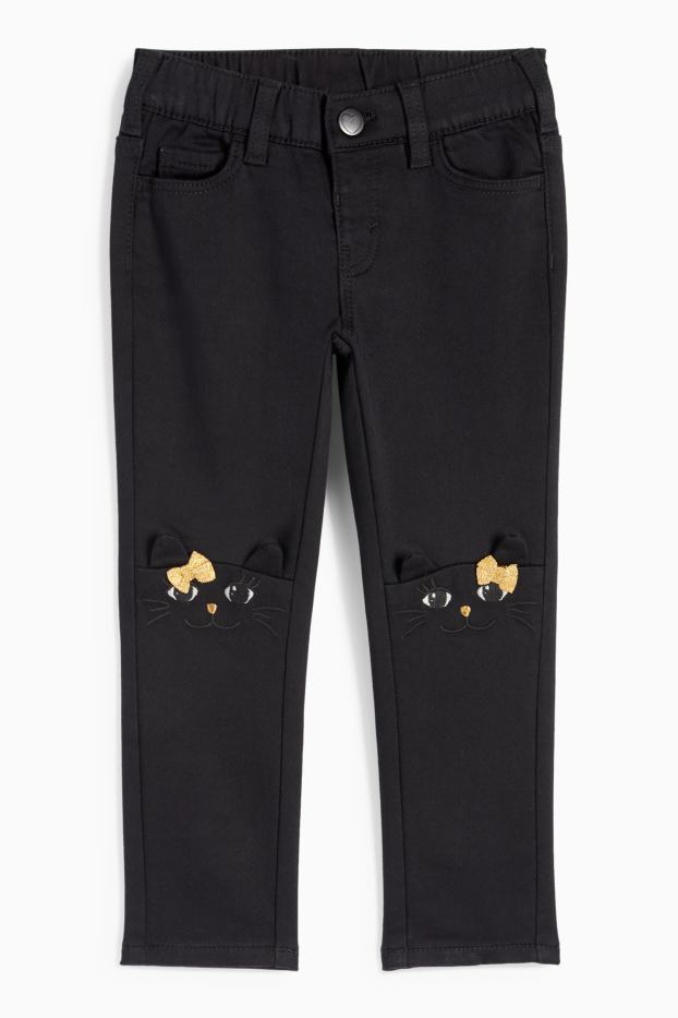 Niñas - Gatitos - skinny jeans - negro