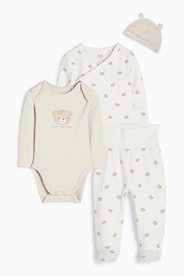 Unisex - Ossets - conjunt per a nounat - 4 peces - blanc trencat