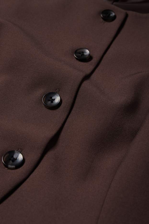 Damen - Weste - Tailored Fit - dunkelbraun