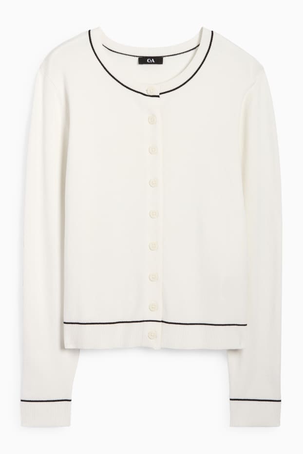 Damen - Strickjacke - weiß