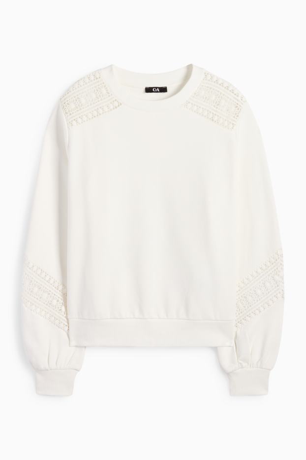 Damen - Sweatshirt - weiß